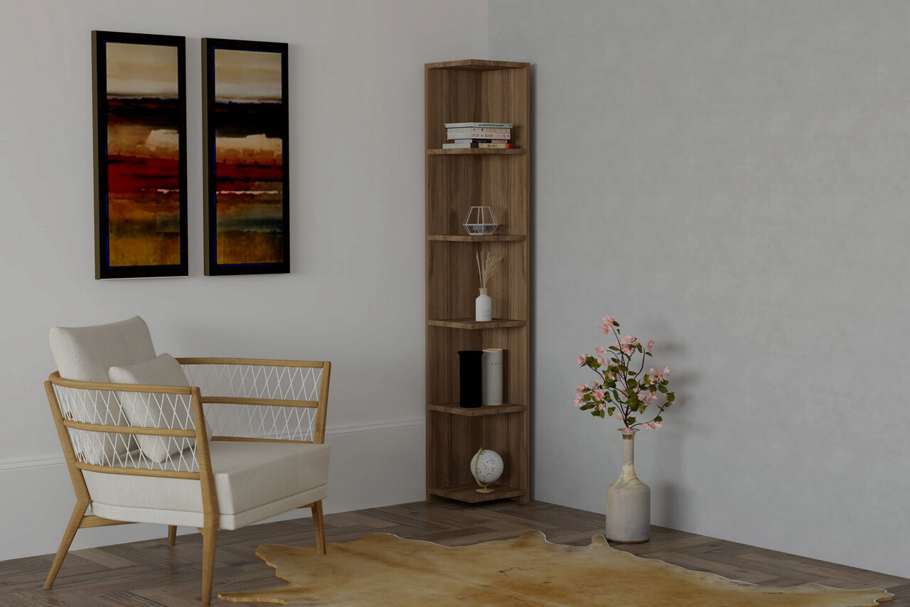 Corp biblioteca, Hanah Home, Levanzo, 25x160x25 cm, Maro - imagine 5